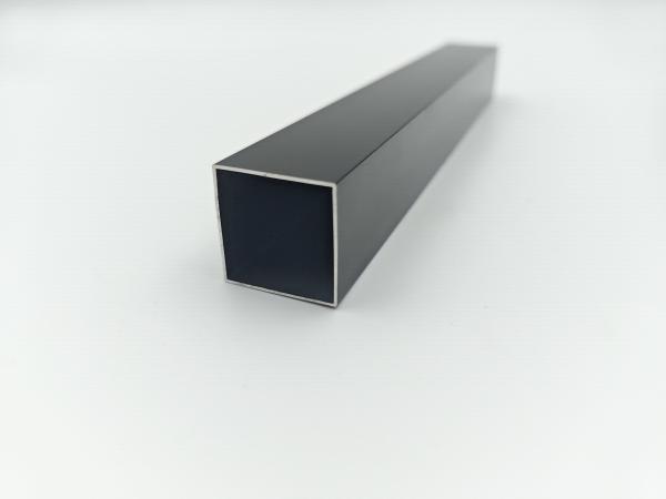 Black Anodized Extruded Aluminum Tube / Waterproof Square Aluminum Tube