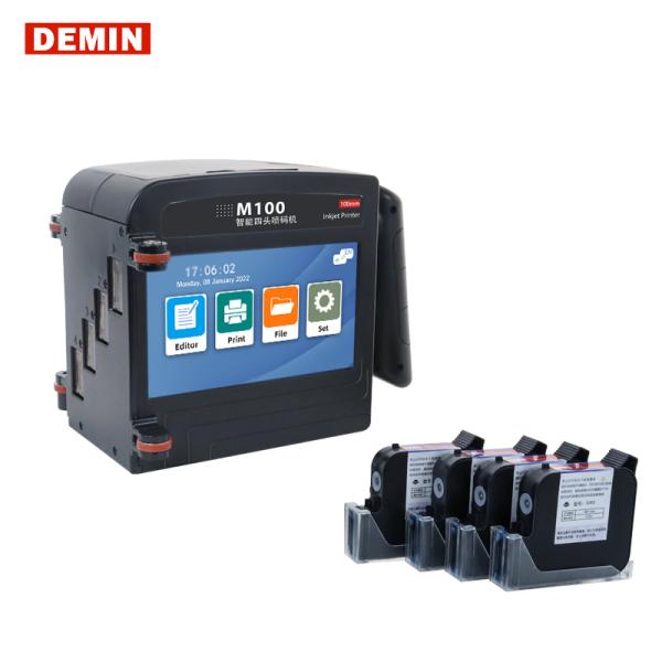 2024 New 10cm Large Format Printer for Date Batch Number of Wooden Box Steel Pipe Handheld Inkjet Printer logo Coding Machine