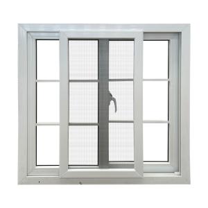 Ventanas deslizantes horizontales dobles de PVC personalizadas con pantalla de
