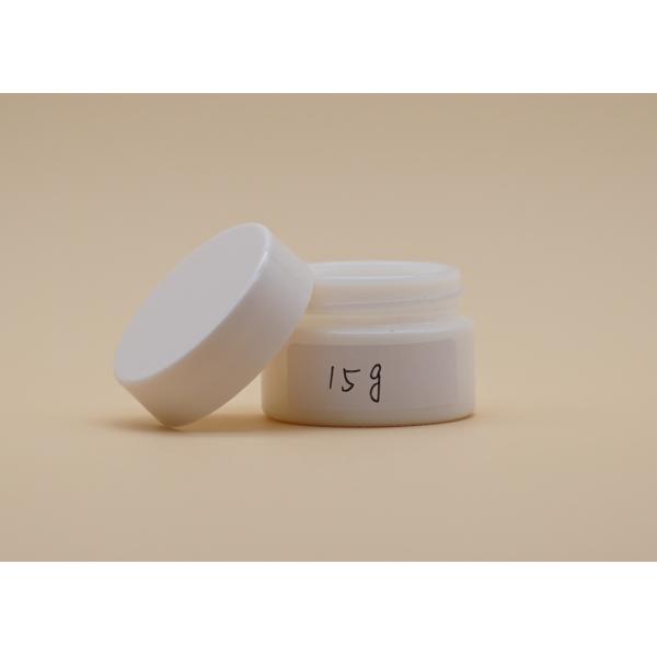 косметические Креам контейнеры 15г, белая керамическая стеклянная сливк стороны раздражают завинчивую пробку ПЭТГ
