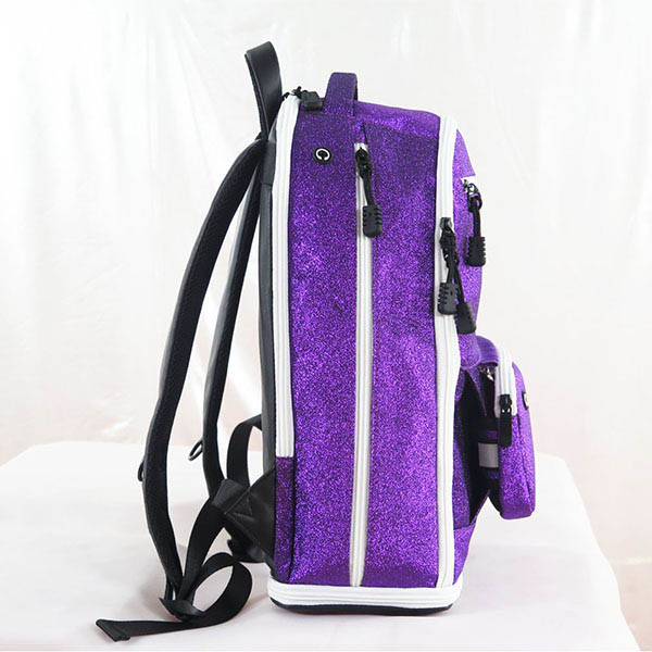 Пурпурный персонализированный рюкзак черлидинг рюкзака спорт моды искры