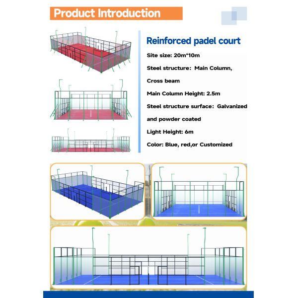 Waterproof Padel Tennis Court with Durable Net Fencing and Customized Colors