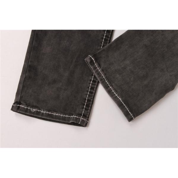 68% Cotton 30% Polyester Men'S Denim Pants Distressed Black 30-40 Size