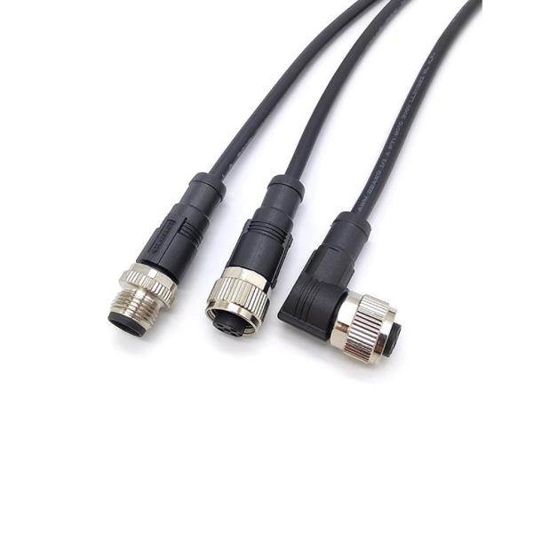 OEM 3Ft Male Female Cable , PVC Jacket M12 Connector Cables