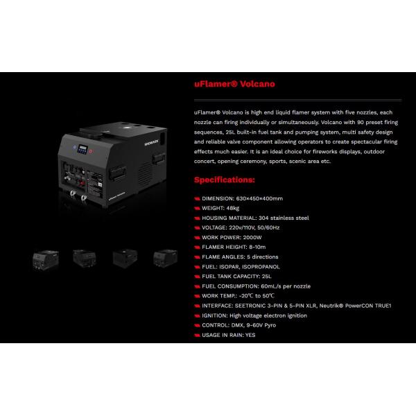 OEM Stage Smoke Machine Flamer CIRCLE FLAMER Volcano Flamer 2000W