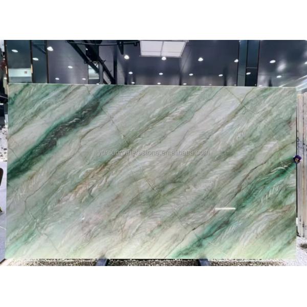 Polished Royal Green Quartzite Natural Green Gaya Marble Big Slab for Coffee Table