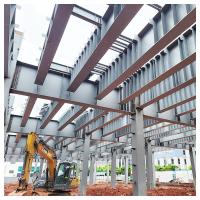 Prefabricated Metal Storage Buildings , Sandwich Panel Steel Building Workshop Garage