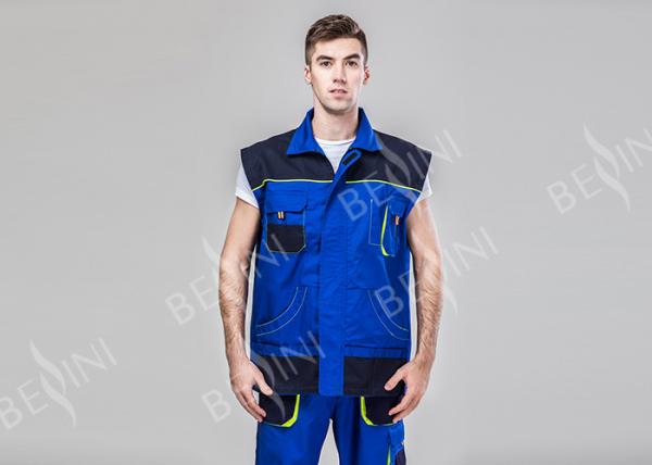Waterproof Heavy Duty Work Suit Poly Cotton Blended Detachable Sleeves Jacket