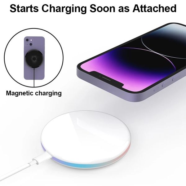 Magnetic Phone Watch Earbud Charger Fast Wireless Charging Pad 5V/2A 9V/2A