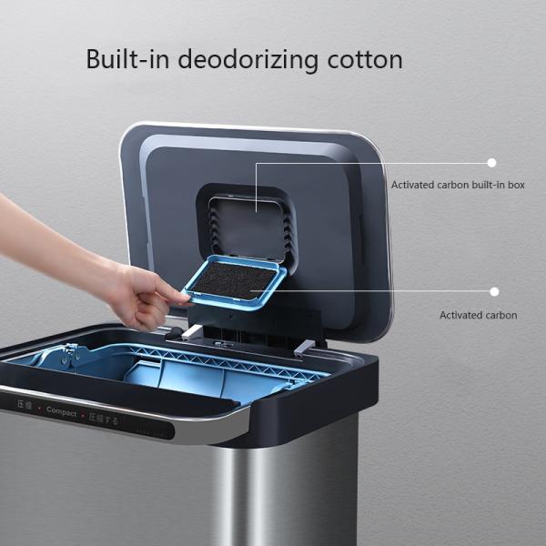 Smart Trash Can Automatic Bagging Smart Sensor Garbage Electric Touchless Square Automatic Bin Smart Home