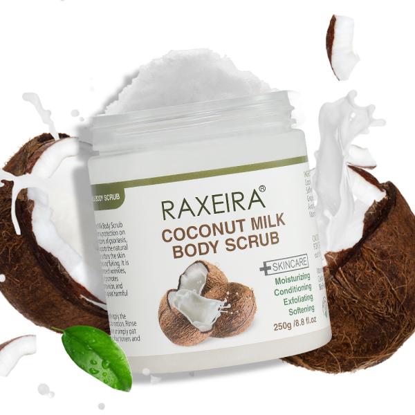 Exfoliate Skin Coconut Milk Skin Care Body Scrub 250g Black Color