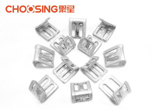 4 Holes Upholstery Spring Clips Plastic Half Covered 1.0mm Thickness Staple Clips