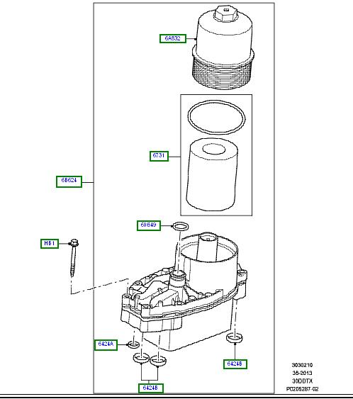 Бумажный ягуар Пежо замены ЛР013148 Ланд Ровер Ситроен фильтра машинного масла
