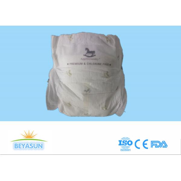 Embroidered Disposable Baby Diapers , Newborn Disposable Nappies Eco Friendly