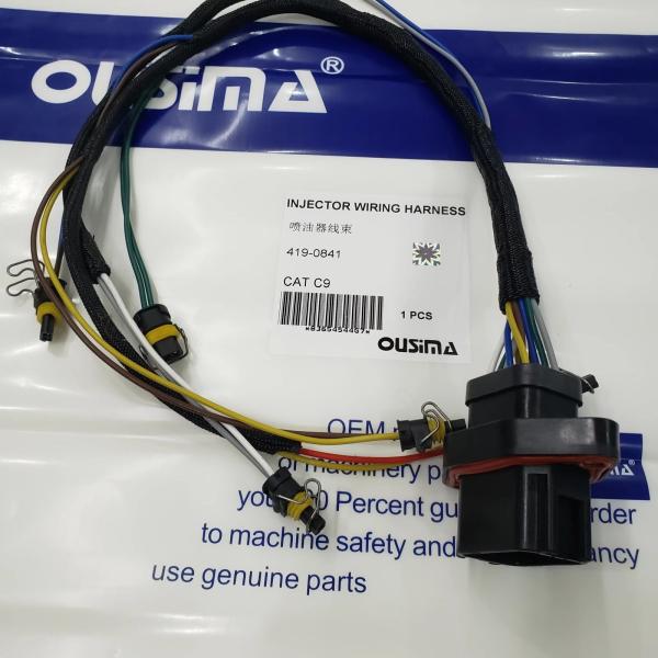 419-0841 Electric Fuel Injector Wiring Harness For  C9 Excavator