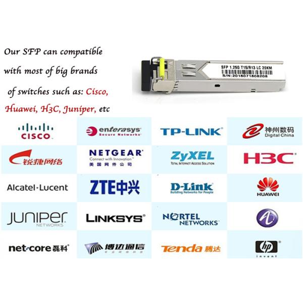 Network 1.25G  Rj45 SFP Module Lc Connector 1310nm 10km Cisco Port