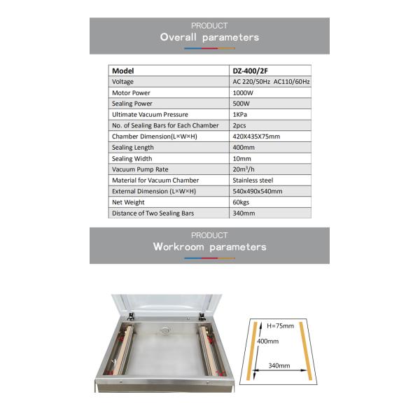 Long Service Life Desktop Vacuum Packing Machines For Fresh Meat Fish Vegetable Storage
