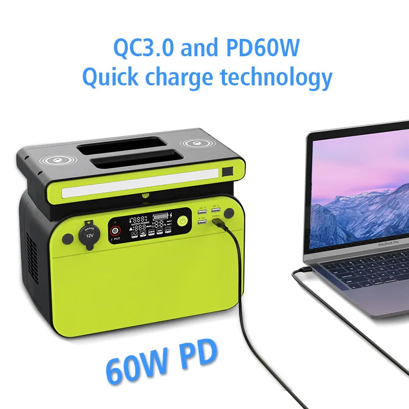 OEM ODM LiFePO4 литийная батарея 500w портативная солнечная электростанция генератор литий с светодиодным дисплеем