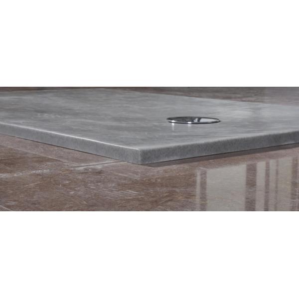 Основание ливня Polymarble профессионала свободное стоящее серое, прямоугольный поднос ливня