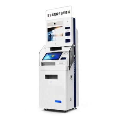 17 Inch 19 Inch Double Touch Screen Cash Payment Kiosk Floor Standing