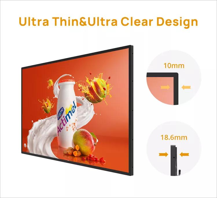 Держателя стены 50 дюймов Nits ТВ 450 модуля экрана дисплея Lcd тонкого Frameless