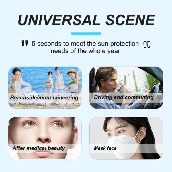 Écran solaire physique à la céramide non irritant SPF 50 en stick, apaisant pour la peau, OEM