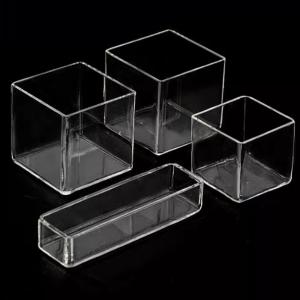 Custom Made Quartz Glass Rectangular Container Used As Plasma Reactors With