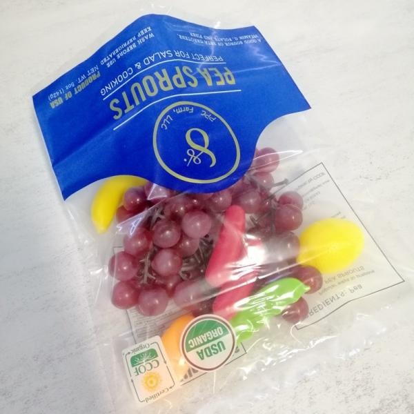 Transparent Bopp Packaging Pouches Salad Fruits Anti Fog Plastic Bags