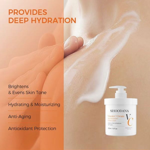 Vitamin C Body Lotion Niacinamide Whitening Cream for Face Underarms Dark Spot Removal Brightening for Knees Elbows Skin Care