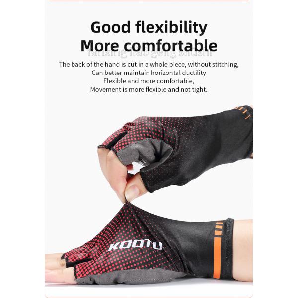 Women Men Road Cycling Gloves Half Finger Breathable Polyester Material