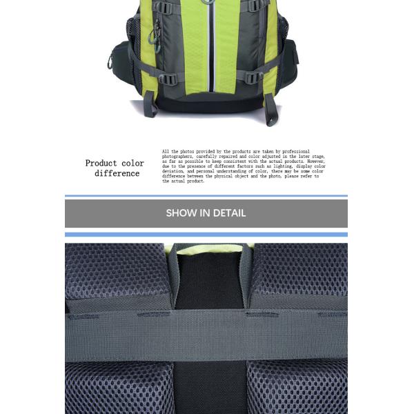 Large Capacity Outdoor Sports Backpacks , Men Women Travel Backpack Custom Logo