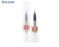 Coupe carrée 0.2 mm micro-boule nez fin de moulin 2 flûtes 4 mm de diamètre de la tige
