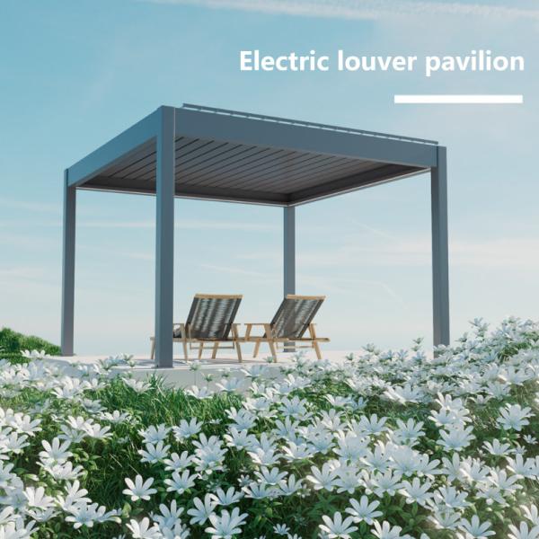 Outdoor aluminum alloy electric louver gazebo courtyard garden courtyard Home pavilion Outdoor sun room