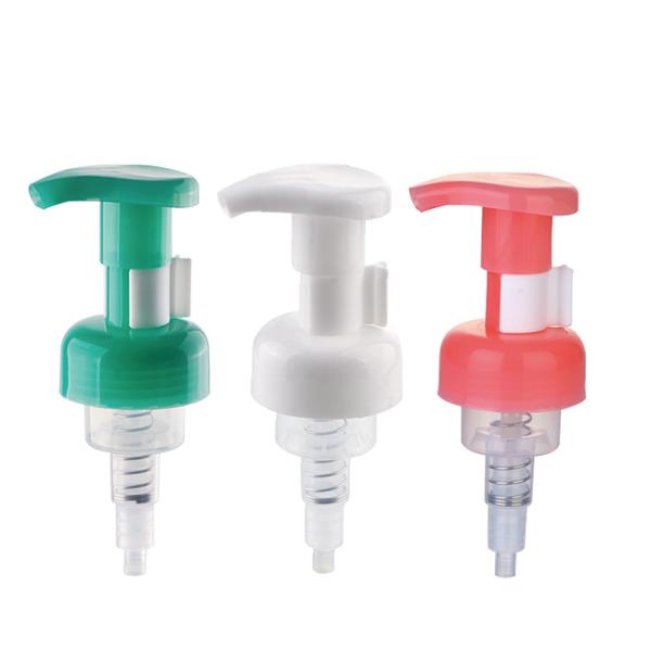 Hand Soap Pink Foam Dispenser Bottle 42mm Foam Pump With Clip Lock