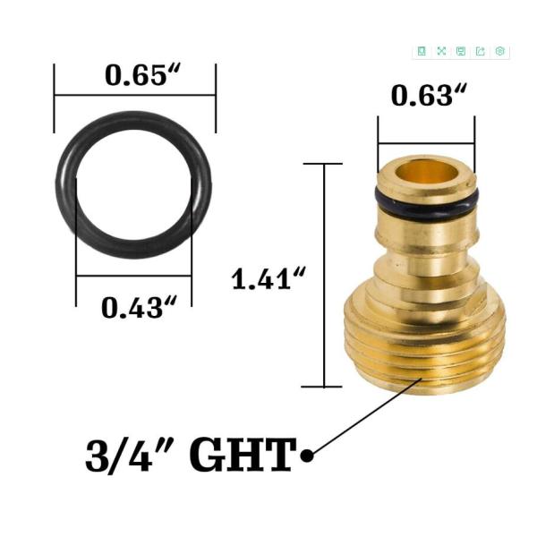 Бронзовый садовый шланг быстрый соединитель 3/4 дюйма GHT мужской и женский водопроводные шланги