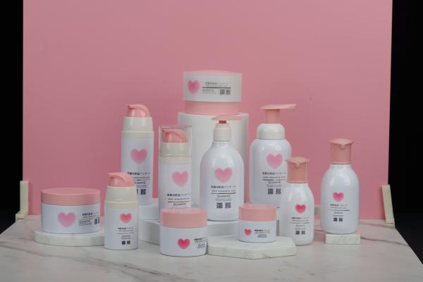 Garrafas de plástico de luxo frascos cosméticos frasco parede espessa bomba transparente 250ml