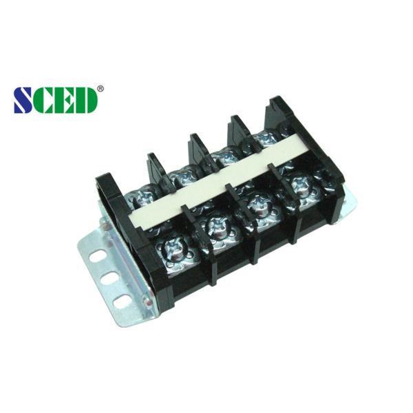 600V 60A 19.00mm Electrical Terminal Blocks , High Current Barrier Terminal Block