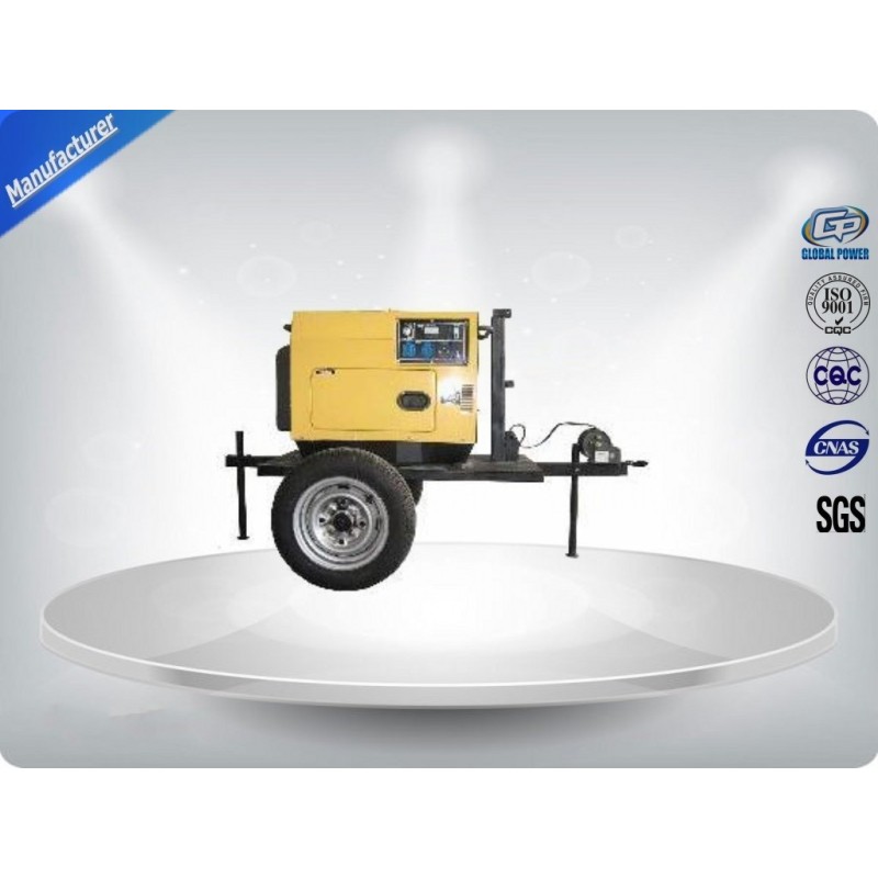 3 Cylinder 75dB large Trailer Mounted Generator 64 kw Output Power in - line Config