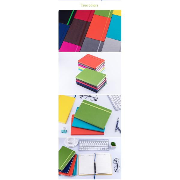 Office supplies lay out pu leather a5 size elastic closure custom notebook for promotional office and school use