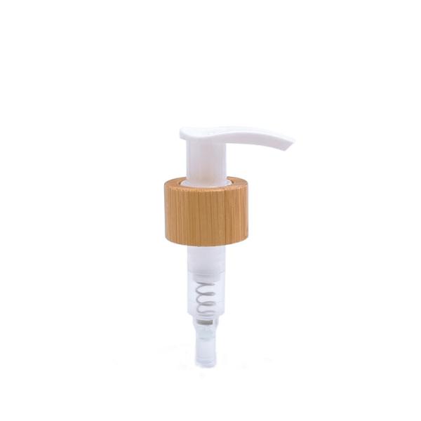 Custom Bamboo Lotion Dispenser Screw Pump 24mm 24/410 Soap Shampoo