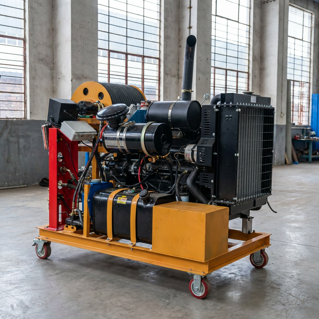 200bar 24/7 Continuous Duty Jet Sewer Cleaning Machine 41kw Electric Motor 85L/min Uninterrupted Drain Pipe Cleaner