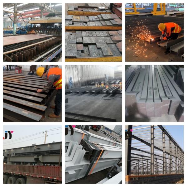 Painted/Hot Galvanised Prefab Garage Steel Frame Construction for Structural Roofing