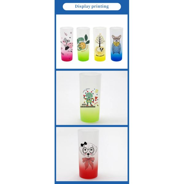 Direct Factory 3oz Frosted Glass Cup for Sublimation Gradient Color Mug for Promotional & Business Gifts