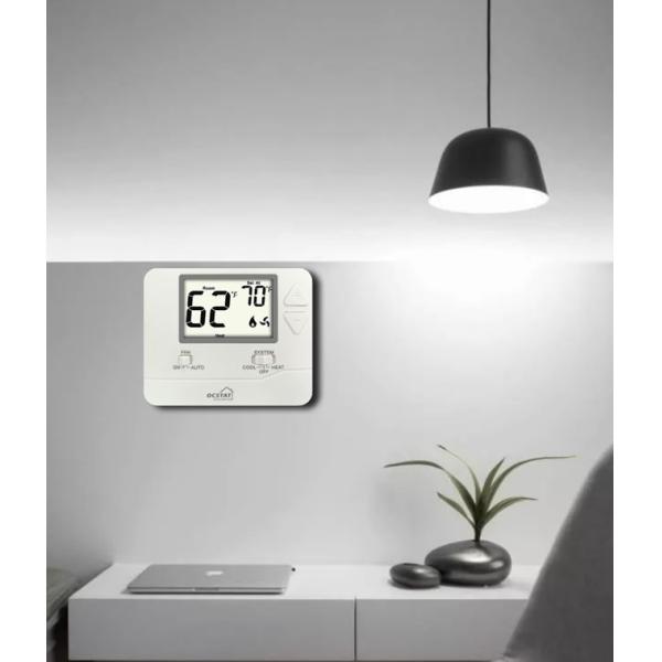 Central Air Conditioner HVAC Thermostat With 1 Heat / 1 Cool Omron Relay