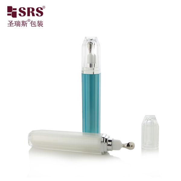 L002 15ML 20ML Paint Blue Pearl White Luxury High Quality Eye Cream Gel Metal Applicator Packaging