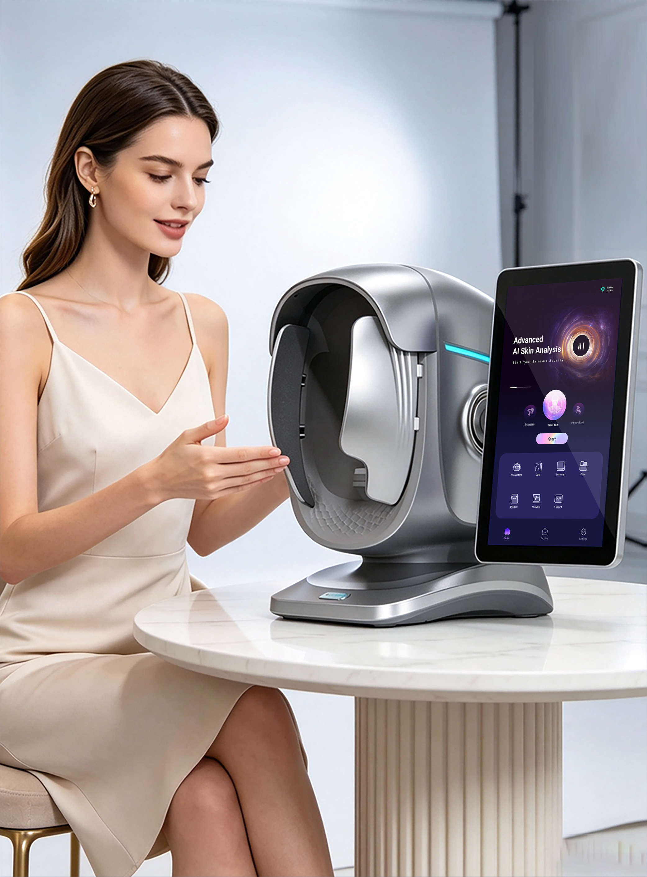 3D Skin Imaging Analyzer AI Camera System 15.6 Inch Screen Salon Beauty Diagnostic Detector Device