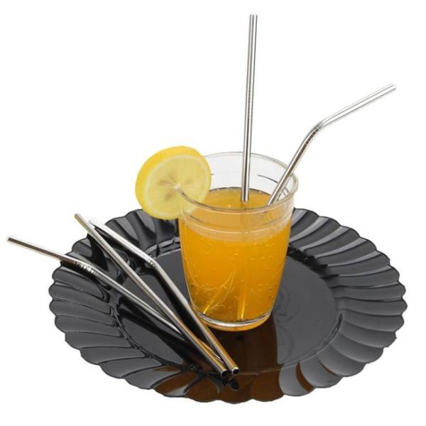 Stains Easy Cleaning Stainless Steel Drinking Straws 2 Scrub Brush Matched