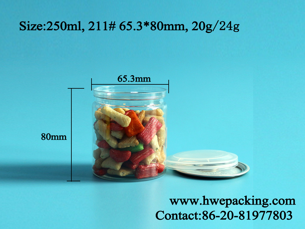 упаковка говядины свинины ясных пластиковых консервных банок 250ml 211 8.5oz яркая высушенная отрывистая