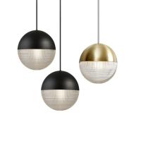 Luz de suspensão postmoderno do pendente da bola de metal E27 para o quarto