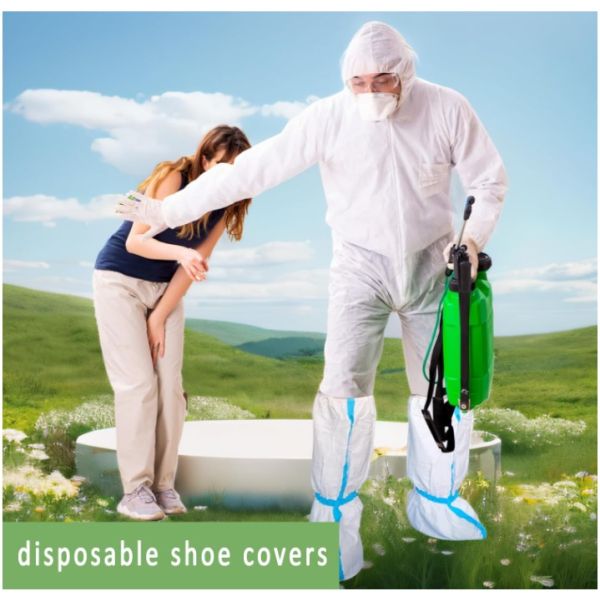 Haixin Health Disposable Microporous Film Boot Cover Water Resistant Shoe Cover Water Repellent Overshoe Anti Bacteria CE